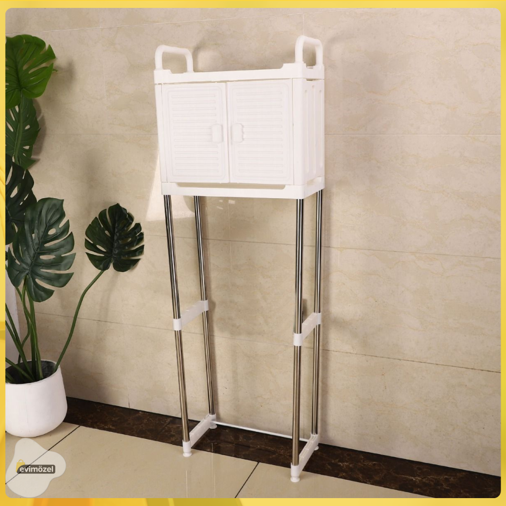 Tuvalet Üstü Düzenleyici ve Depolama Ünitesi – Banyo Raflı Dolap