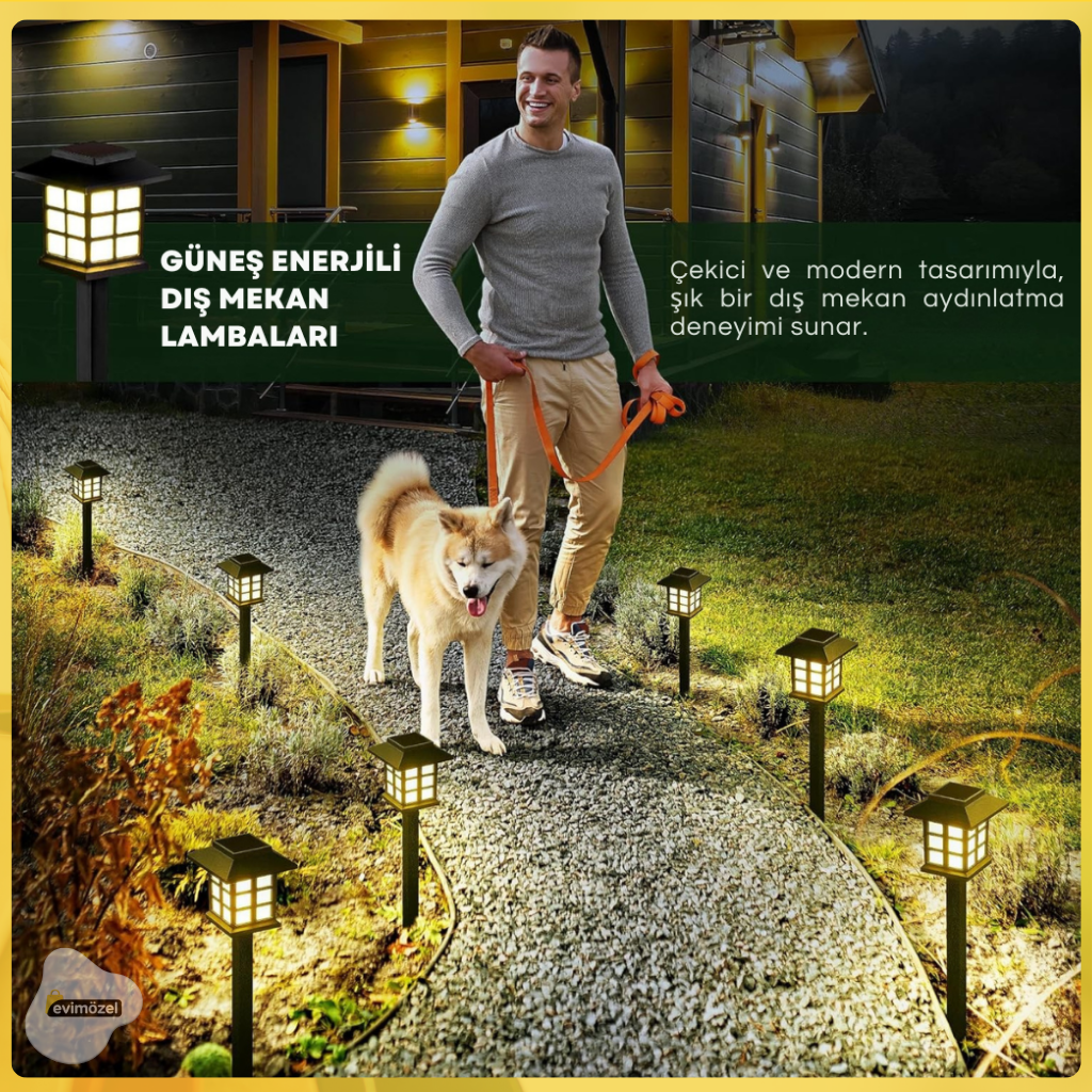 Güneş Enerjili Bahçe Lambası Seti (6 Adet)