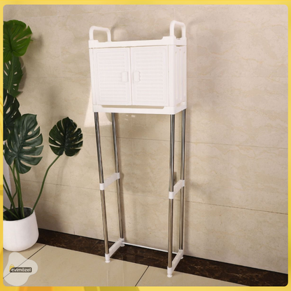 Tuvalet Üstü Düzenleyici ve Depolama Ünitesi – Banyo Raflı Dolap
