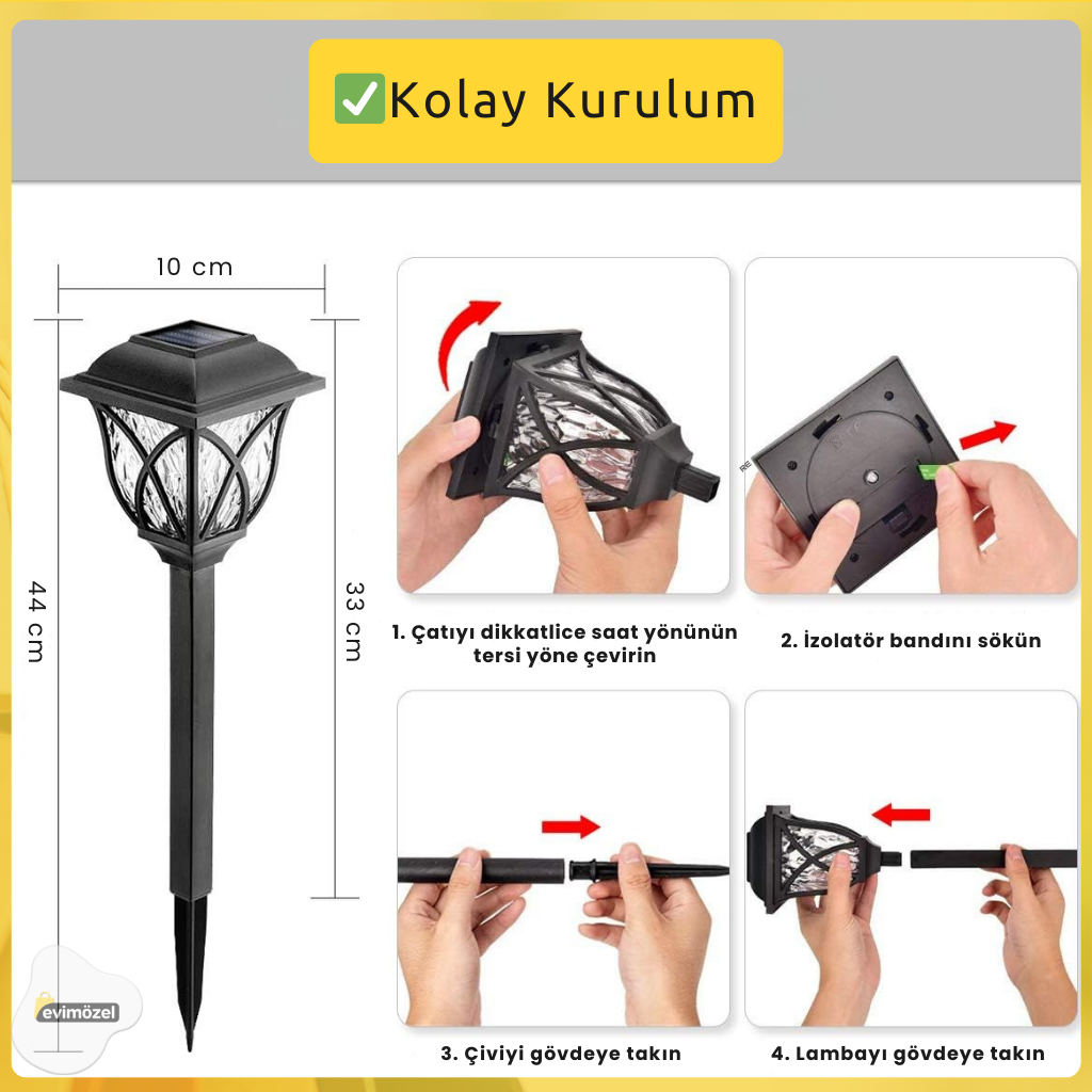 6'lı Solar Bahçe Aydınlatma Seti – Gün Işığı